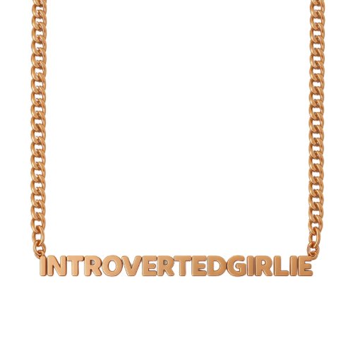 Introvertedgirlie necklace(rose gold)