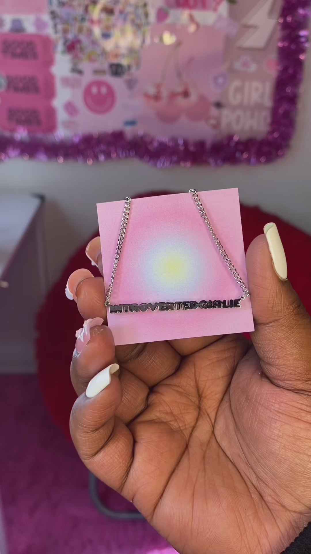 Introvertedgirlie necklace(silver)